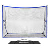 Hathaway Par 5 Golf Training Net System with Black Net and Royal Blue Trim