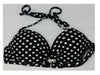 Xhilaration Women Push Up Underwire Strappy Bikini Top Black Dot X Small