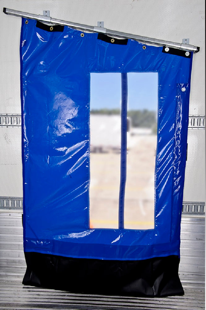 Randall Gravity Side Door Curtain Fits Heights between 72" and 81" Blue