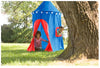 HearthSong 6-Foot Lighted Hideaway Canopy and Backyard Play Space Blue