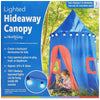 HearthSong 6-Foot Lighted Hideaway Canopy and Backyard Play Space Blue