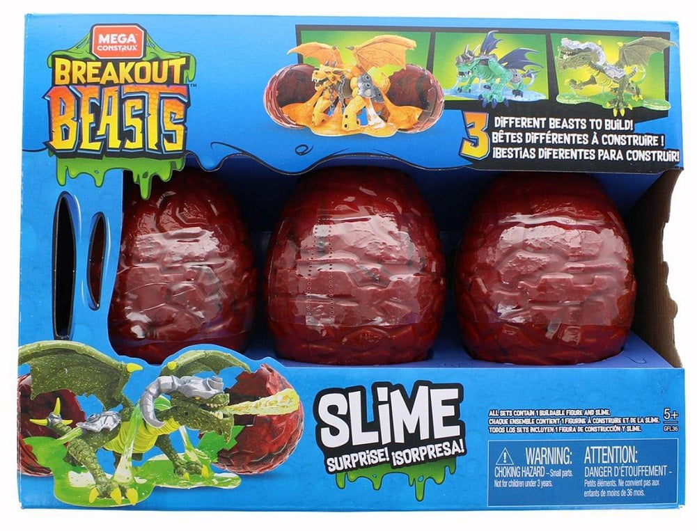 Mega Construx Breakout Beasts Slime - Blue Slime Set of 3