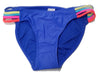 Xhilaration Women's Strappy Bikini Bottom, Blue/Multi-Color Strappy, Small