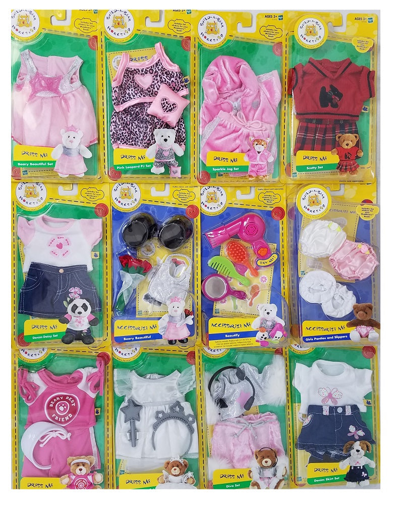 12-Piece Build-A-Bear Workshop Outfits/Accessories for Build-A-Bear Buddies