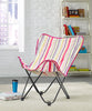 Urban Shop Surfer Stripe Butterfly Chair, Warm/Magenta