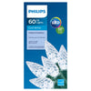 Philips 60ct Cool White LED Faceted C6 String Christmas Inddor/Outdoor Lights