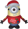 Gemmy Airblown 9' Tall Minion Carl In Sweater Christmas Inflatable Indoor Outdoor Holiday