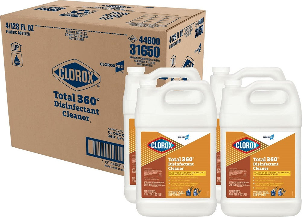 CloroxPro Total 360 Disinfectant Cleaner, 128 Ounces Each Pack of 4