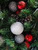 CG Hunter 9FT Pre-Lit Decorated Garland 90 LED Lights Pine Cones Ornaments Corded