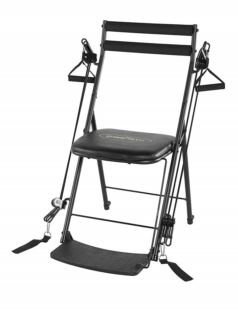 Chair Gym Personal Exercise Resistance Chair, Black