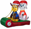 Airblown Inflatable 5 ft LED Paw Patrol Chase & Marshall on Sled