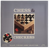 Deluxe Vintage 2-in-1 Wood Chess and Checkers Game Set