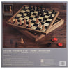 Deluxe Vintage 2-in-1 Wood Chess and Checkers Game Set