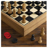 Deluxe Vintage 2-in-1 Wood Chess and Checkers Game Set
