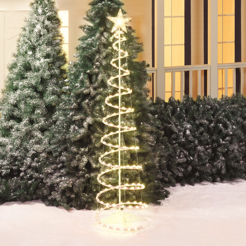 Holiday Time 6' Lighted Spiral Christmas Tree Sculpture, Clear