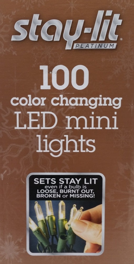 Stay-lit Platinum 200 Color Changing LED Mini Lights, Warm White/ Mult ...