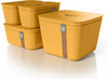 Vacuvita Vacuum Sealer Food Storage System 4-Piece Complete Container Set, Orange