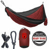 Grand Trunk Hang Anywhere Double Hammock Crimson Charcoal