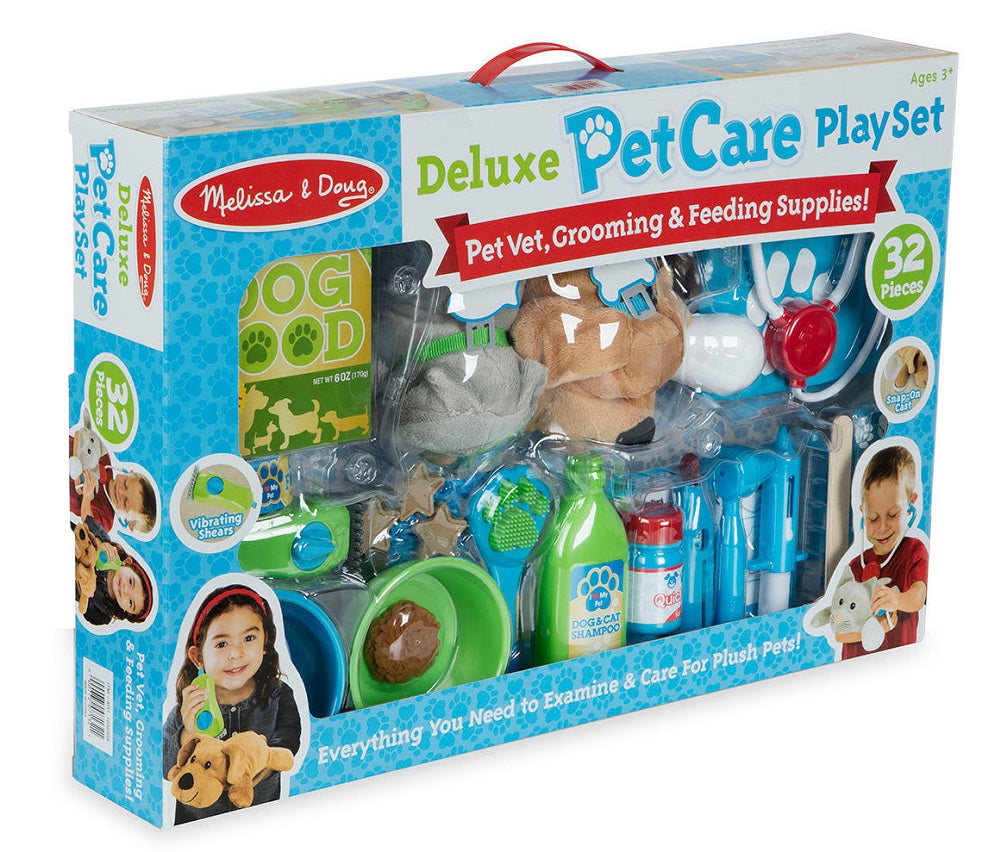 Melissa & Doug Deluxe Pet Care Playset - 32 Pieces