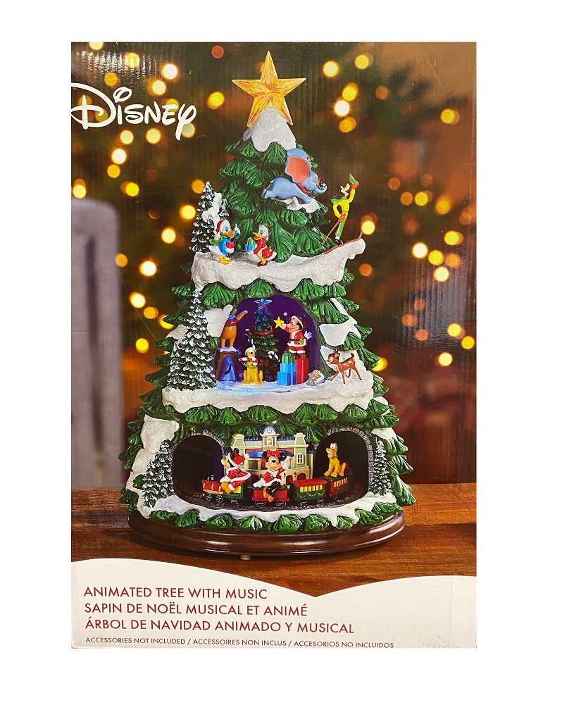 Disney Animated Christmas Tree 17" Inch with 8 Holiday Songs