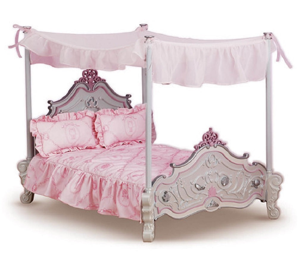 Disney Princess & Me Royal Canopy Pink Baby Doll Bed 14-Pieces for 20" Dolls