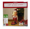 Holiday Time Light Up Dog In Boot 24 Inches Tall