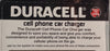 Duracell Cell Phone Car Charger for use with Blackberry, PALM & HTC Phones