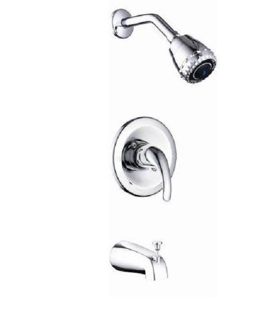 Sheffield Home Single Handle Shower and Tub Faucet, Polished Chrome