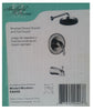 Sheffield Home Brushed Nickel Single Handle Rain Shower and Tub Faucet EB89B