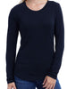 Eddie Bauer Womens Size X-Large Scoop Neck Long Sleeve Tee, Black