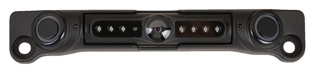 Farenheit License Plate Frame with Rear View Camera, Object Sensors & LEDs