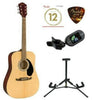 Fender FA-125 Dreadnought Acoustic Guitar with Accessories Natural (Blemished)