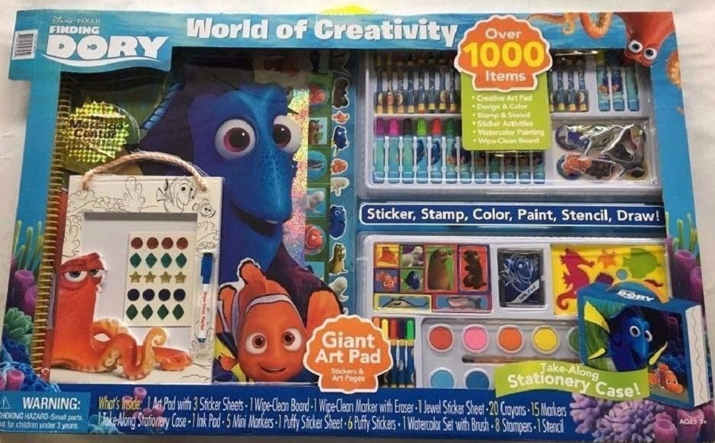 Dory Nemo Dory Crayons Markers Stampers Set for Kids