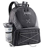 Jaxx FitPak Meal Prep Backpack with Portion Control Container Set, Black/Grey