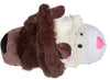 FlipaZoo 16" Plush 2-in-1 Pillow - Chocolate Labrador Transforming to White Cat