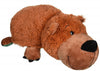 FlipaZoo 16" Plush 2-in-1 Pillow - Grizzly Bear Transforming to Alligator