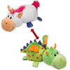 FlipaZoo 16" Plush 2-in-1 Pillow - Unicorn Transforming to Dragon
