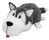 FlipaZoo 16" Plush 2-in-1 Pillow - Gray Husky Dog Transforming to White Polar Bear