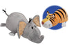FlipaZoo 16" Plush 2-in-1 Pillow - Elephant Transform to Tiger