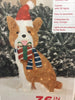Holiday Time 36" Light-Up Fluffy Brown Dog Christmas Winter Indoor/Outdoor