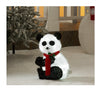 Holiday Time 22-Inch Light-Up Fluffy Panda, Red Scarf with 20 Lights