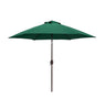 Sun-Ray 9' Solar Lighted  Market Patio Umbrella, Forest Green