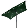 Sun-Ray 9' Solar Lighted  Market Patio Umbrella, Forest Green