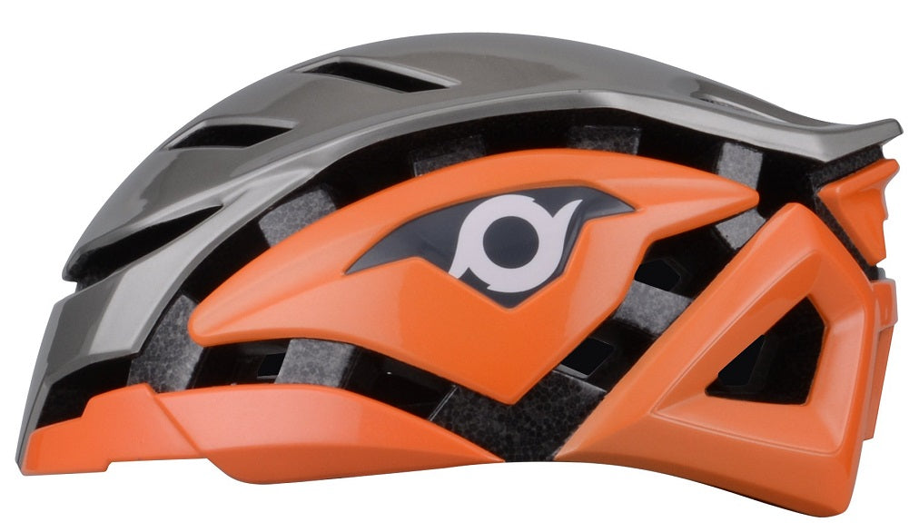 NOW FURI Aerodynamic Bicycle Helmet Orange Titanium L XL