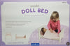 Guidecraft Wooden Doll Bed, White, for Dolls up to 21"