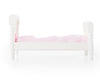 Guidecraft Wooden Doll Bed, White, for Dolls up to 21"