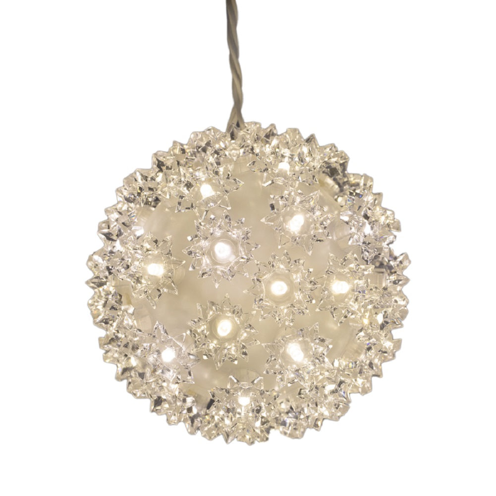GE 5.5-in Hanging Super Sphere Light with White 50 LED Lights, Warm White