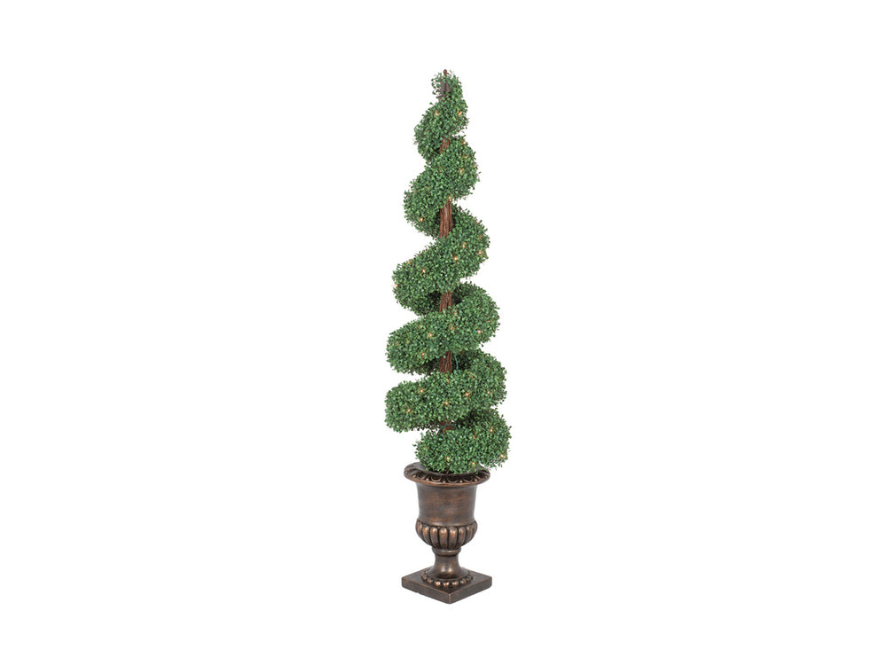 Holiday Living 5 ft Pre-Lit Cypress Spiral Tree