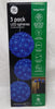 GE 3-Pack LED 5.5" Spheres 50 LEDs in Each Sphere, Blue
