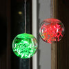 GE StayBright 2 count 100 LED Transparent Globe Set Red and Green